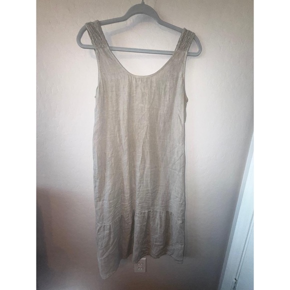 Nicole Miller Dress Womens M White Sleeveless Button Down Boho Chic Resort - Picture 3 of 3